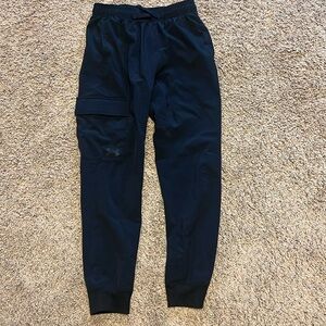 Kids Under Armour Black Polyester Joggers Size M